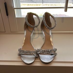Caroline Embellished Ankle-Strap Evening Sandals